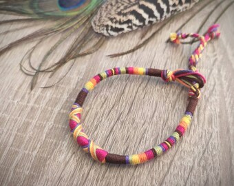 Braided cotton bracelet