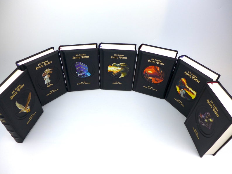 Harry Potter J.K. Rowling UK Collection 1-7 leather-bound annabuchwunder image 4