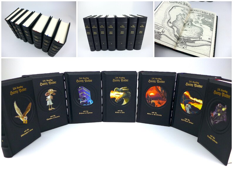 Harry Potter J.K. Rowling UK Collection 1-7 leather-bound annabuchwunder image 3