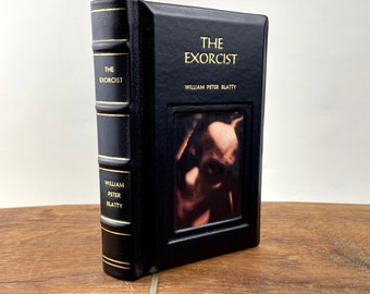 The Exorcist - horror novel by William Peter Blatty - leather-bound book - creepy - UNIQUE book for halloween season