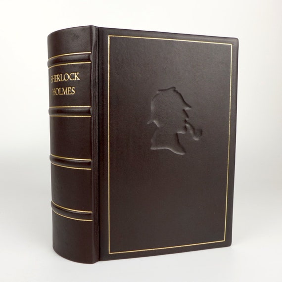 Sherlock Holmes Sir Arthur Conan Doyle Leather Cover Illustrated Full Edition Of Short Stories Annabuchwunder - 