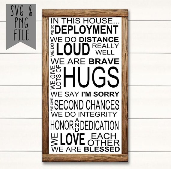 Download In This House Military Subway Art Svg Pdf File Printable Etsy PSD Mockup Templates