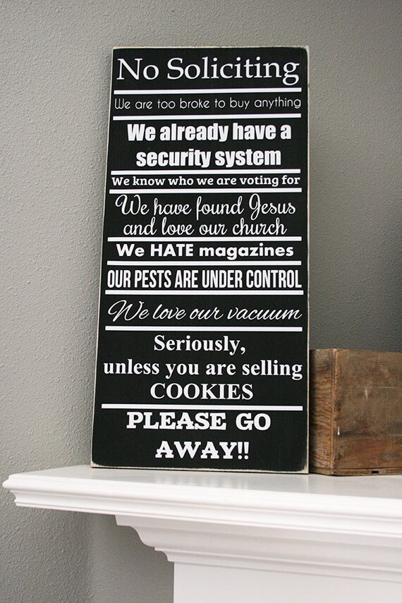 12x24 No Soliciting Wood Sign We Have Found Jesus And