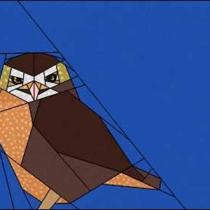 The Grumpy Little Owl FPP Quilt Pattern, Foundation Paper Piecing