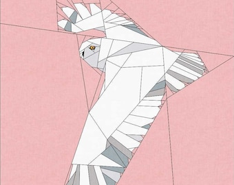 The Snowy Owl Foundation Papierstückmuster, FPP Quilt Block