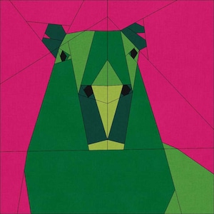 The Capybara Series - Claude, Foundation Paper Piecing Pattern, FPP Quilt Block, Sewing Pattern