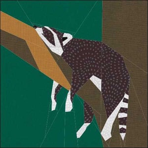 The Racoon Foundation Paper Piecing Pattern PDF, FPP Quilt Block - Etsy