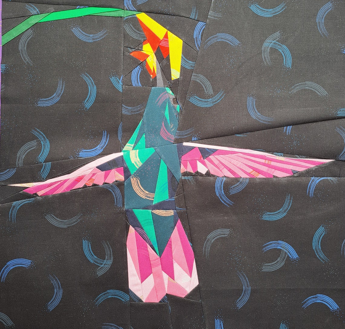 The Hummingbird FPP Pattern, Foundation Paper Piecing Quilt Block ...