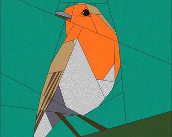 Robin Foundation Paper Piecing Pattern: Redbreast Quilt Sewing (Digital Download)