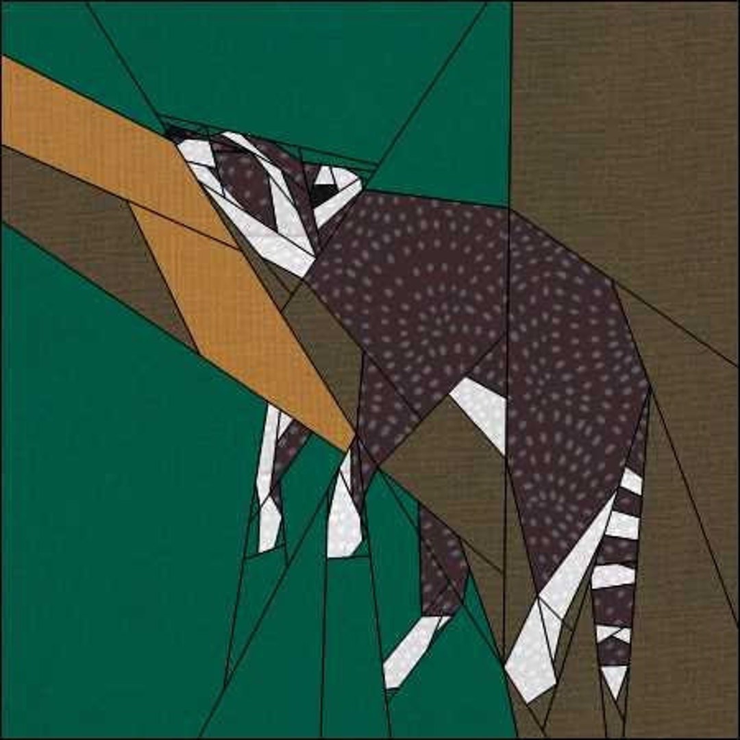 The Racoon Foundation Paper Piecing Pattern PDF, FPP Quilt Block - Etsy