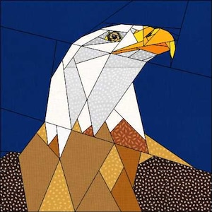 The Bald Eagle Foundation Paper Pieced Pattern, FPP Quilt Block