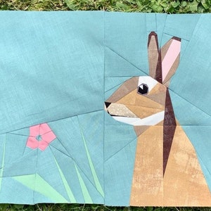 Rabbit Foundation Paper Piecing Block, FPP Quilting Sewing Pattern - Etsy