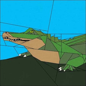 The Alligator FPP Pattern, FPP Quilt Block