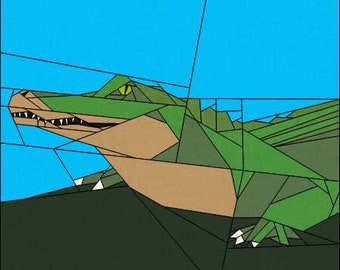 The Alligator FPP Pattern, FPP Quilt Block