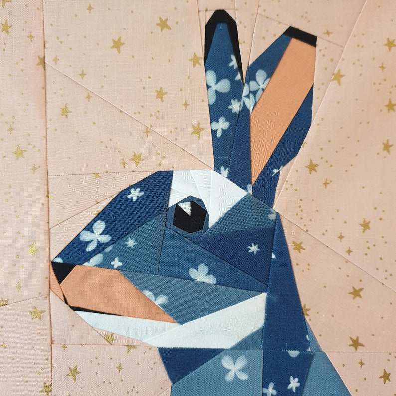 Rabbit Foundation Paper Piecing Block, FPP Quilting Sewing Pattern - Etsy