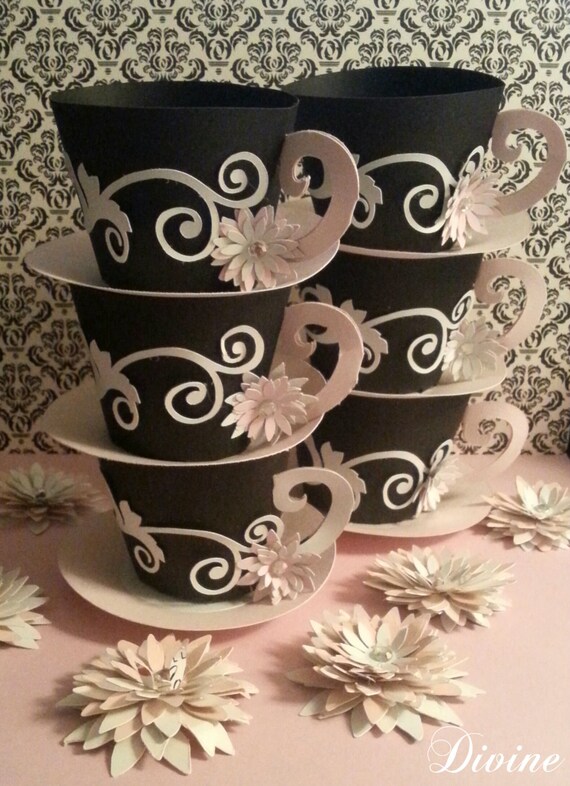 Customized Tea Cup Favors Set of 12 Tea Party Decor Etsy