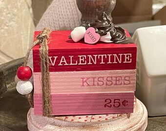 Mini Valentine Kisses Book Stack