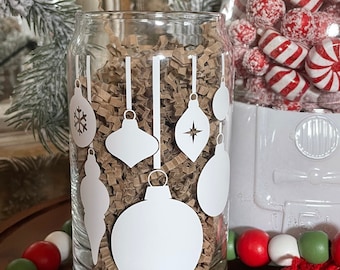 Christmas Iced Coffee Glass | Beer Can Glass