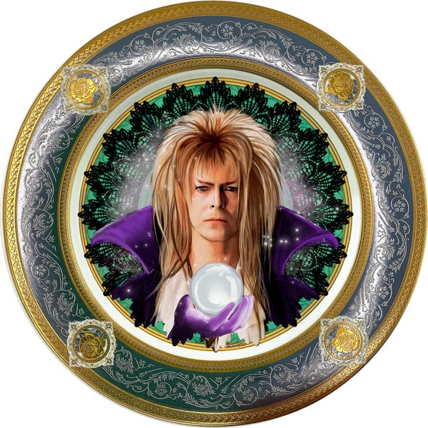 Jareth il Re dei Goblin - Labyrinth - David Bowie - Fine China Plate - #0788