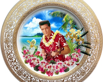Blue Hawaii  - Fine China Plate #0745