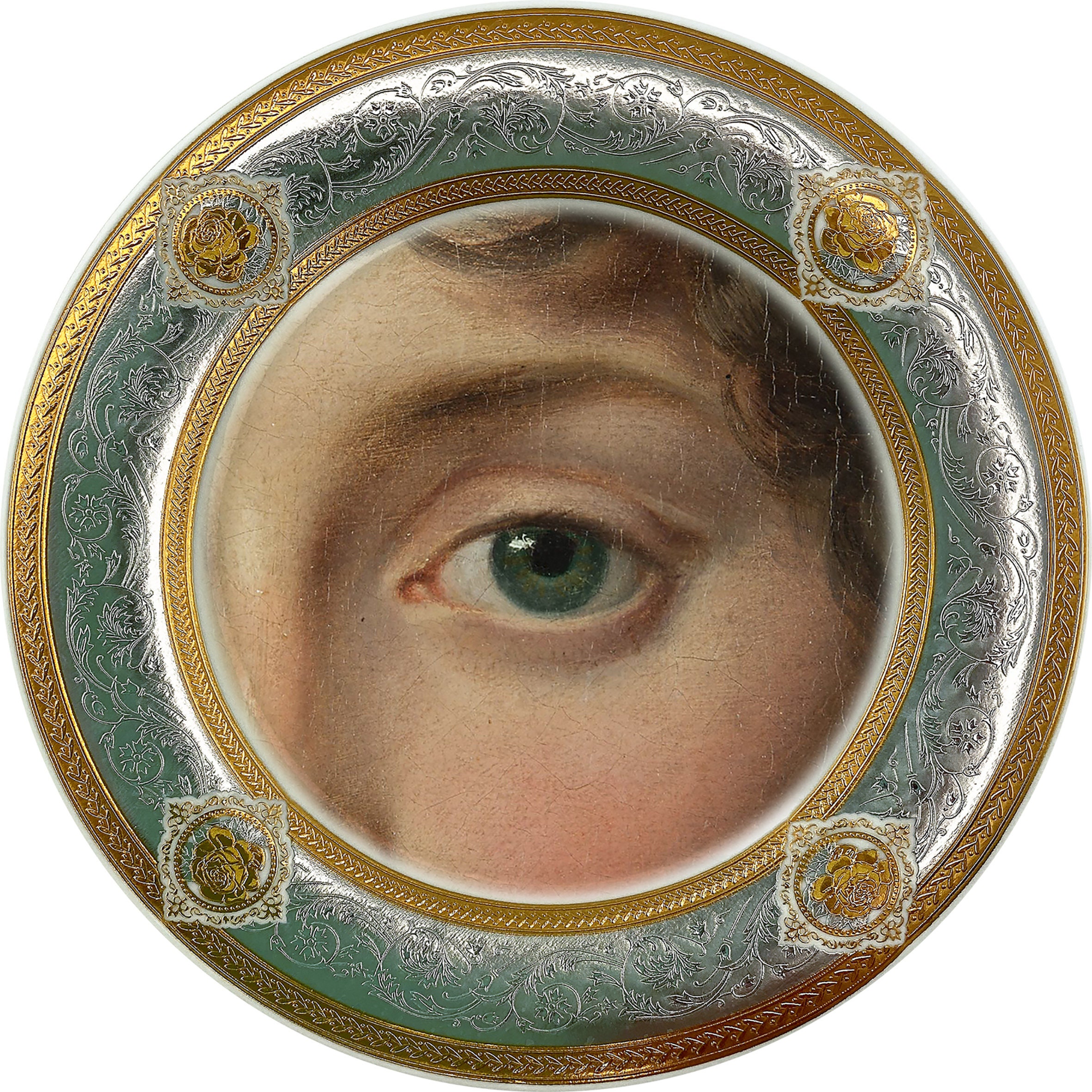 Lover's eye green - Fine China Plate - #0779