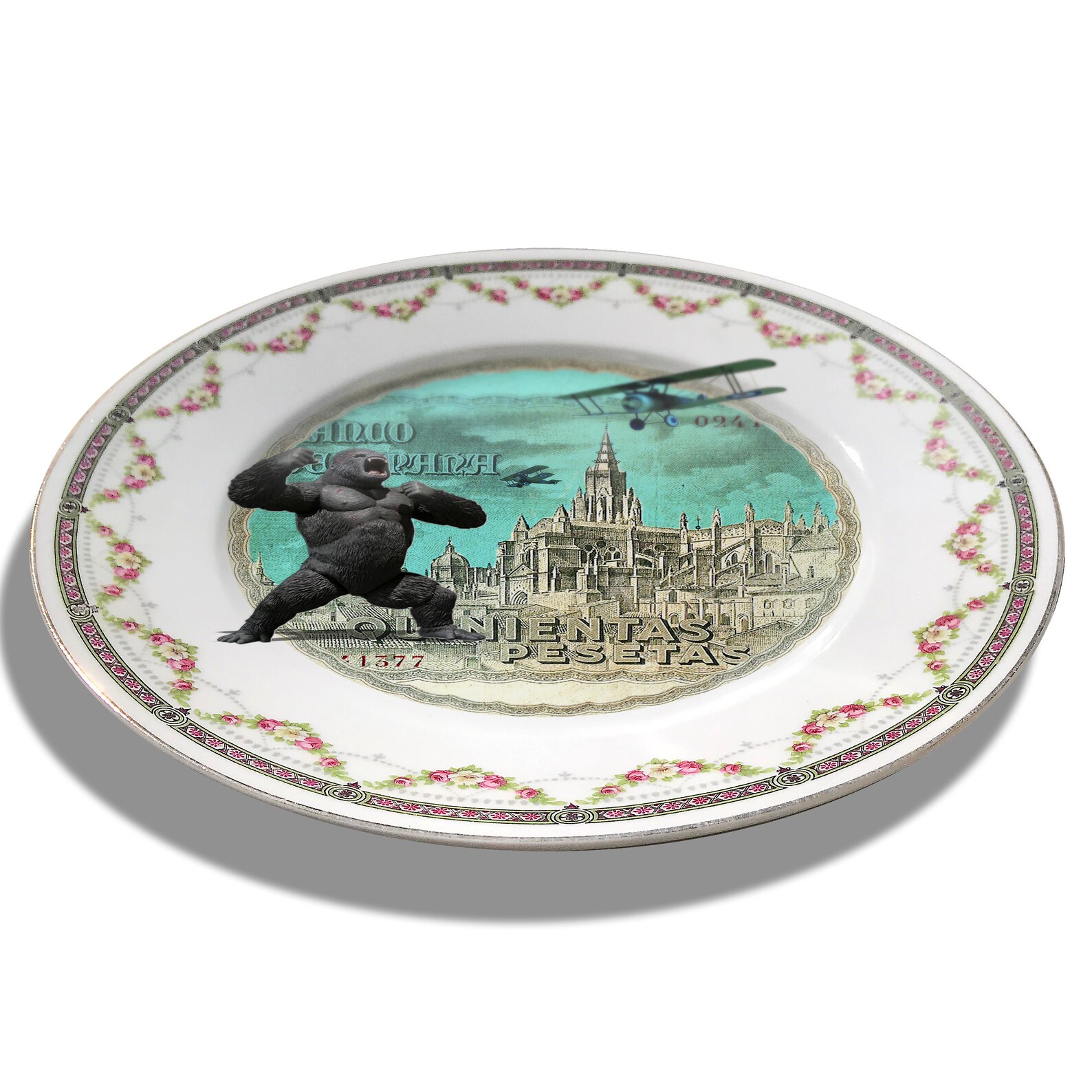 Kingnientas King Kong Vintage Porcelain Plate 0660 Etsy