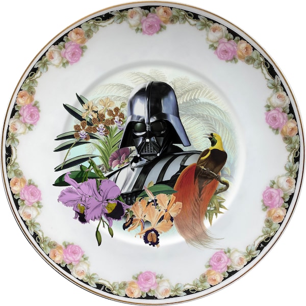 Lord Vader - assiette en porcelaine vintage - #0436