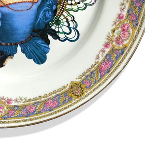 Persian Queen Persian Cat Vintage Porcelain Plate 0736 image 3