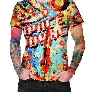 Space Voyage Cyan - T-shirt - Full print Shirt
