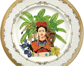 Tropical Mexican Watercolor - Fine China Plate - #0789