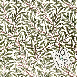 Instant Download // William Morris Green Leaves Wallpaper // Arts and Crafts // Digital Download