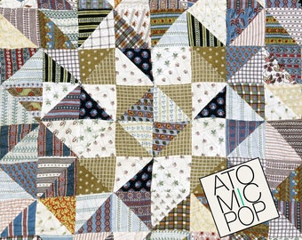 Instant Download // Antique Patchwork Quilt Textile Digital Papers // Arts and Crafts // Digital Download