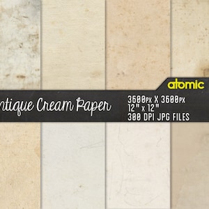 Sofortiger Download / / Antike Creme Papier Digital Paper Pack / / strukturierte Hi Res Decoupage