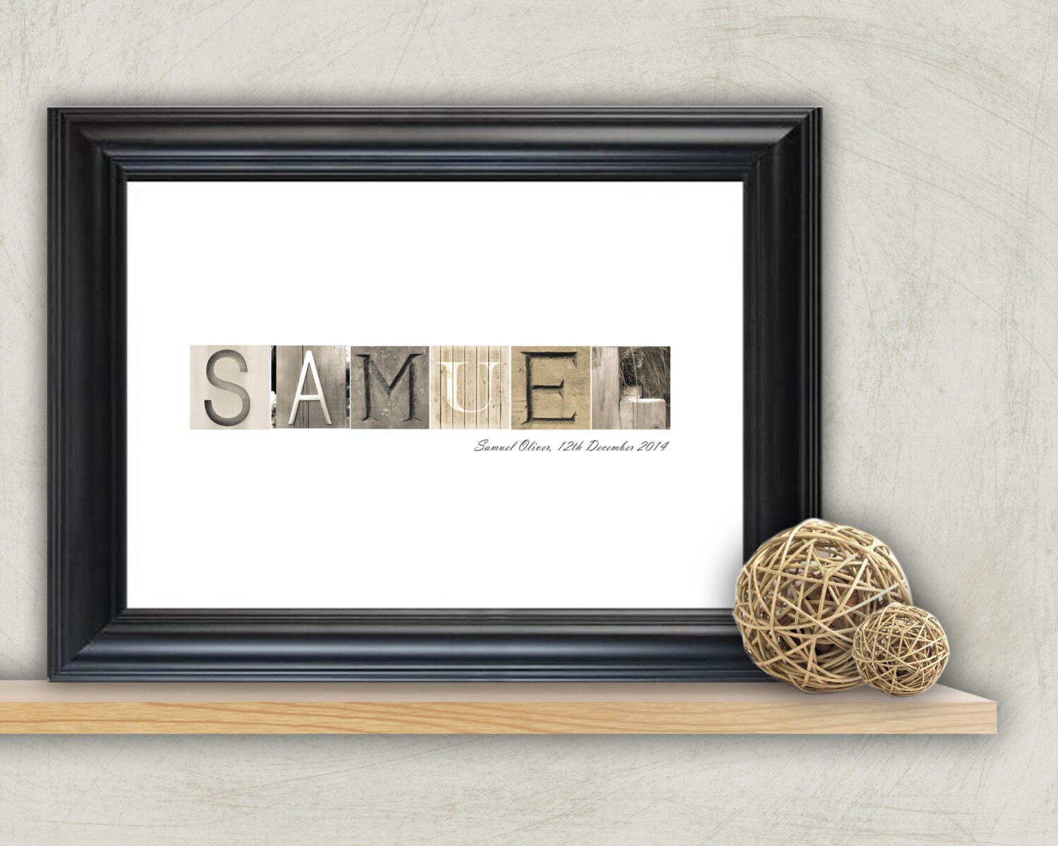 Baby Name Art New Baby Gift Personalized Baby Gift Baby Etsy