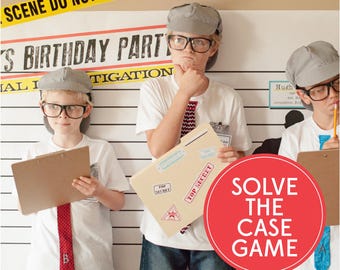 Detective Mystery Party Game Printable – Sleuth Clues, Suspect Profiles, Evidence Hunt & Kids Birthday Whodunit Activity Kit