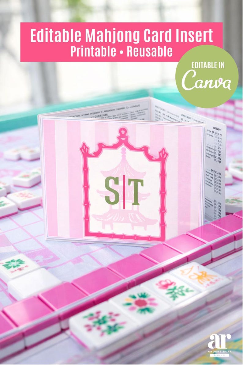 2025 2026 Mahjong Card Cover Large Card Sticker | Mahjong Card Sleeve ...