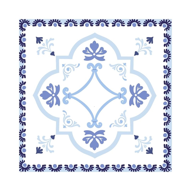 Mahj on the Mediterranean Mahjong Mat | Blue & White Mahjong Mat | Amalfi Tile Coastal Design | Italian | Amalfi Coast Mahj [Non-Neoprene] image 4