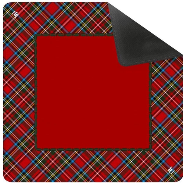 NEOPRENE Tartan Tidings Mahjong Mat, Christmas Mahjong Mat, Holiday Plaid Mahjong Table Mat, Festive Decor, Traditional Tartan Gift 33"
