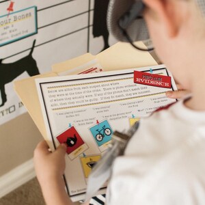 Spy Party Fingerprinting Kit | Detective Printable Cards & Sign | Crime Scene Kids Activity | Instant Download Party Decor Favors image 7