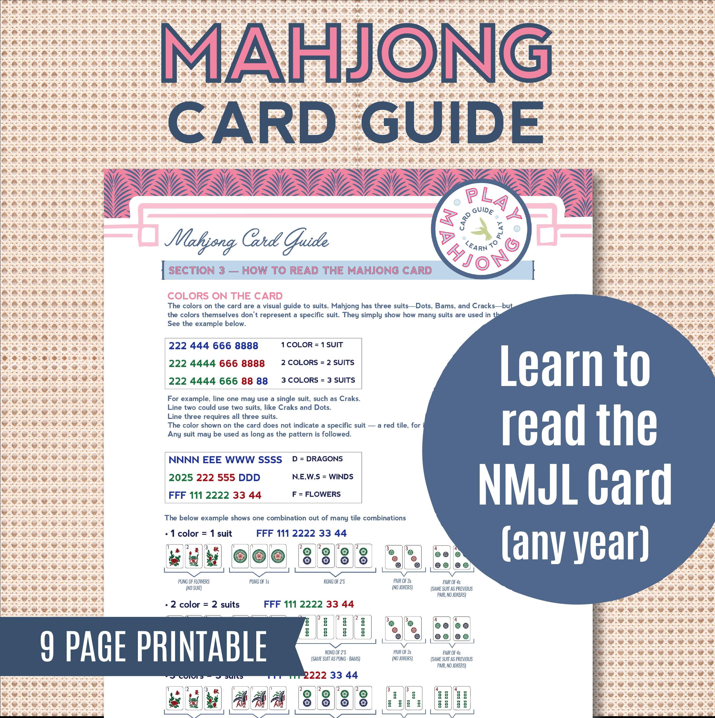 Typical Mahjong Card Example Mahjong Card Guide | Learn to Read a Mahjong Card | American Mahjong ...