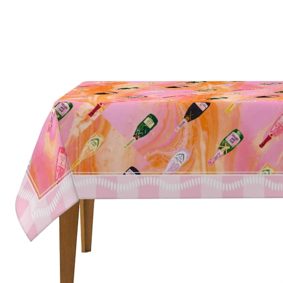 Champagne & Mahj Mahjong Tablecloth | Mahjong Party Table Cover | Mahjong Night Decor | Bubbly Mahjong Accessories | Poppin Bottles