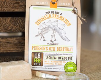 Dinosaur Excavation Dig Activity Page Printable Customized | Etsy