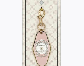 Press for Champagne Keychain Charm