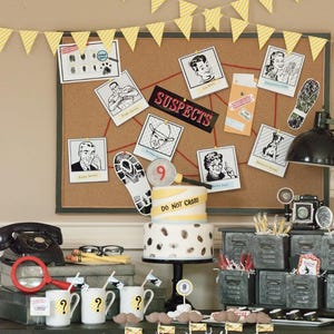 Spy Party Fingerprinting Kit | Detective Printable Cards & Sign | Crime Scene Kids Activity | Instant Download Party Decor Favors image 9