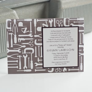 Honey Do Shower Invitation Tools Man Groom Shower Invitation Couples Shower Invitation - Gray or Color - Printable Customized Invitation