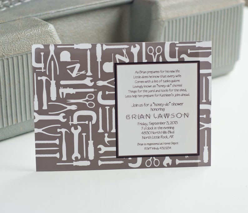 groom shower invitations