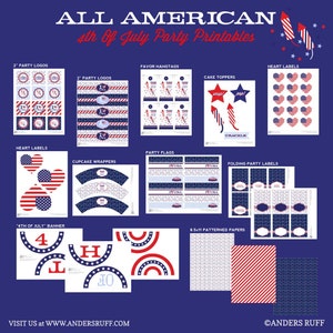 All American 4th of July Party Printables Printable DIY Collection image 4