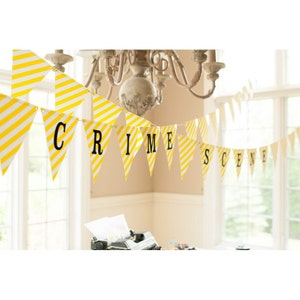 Detective Sleuth Mystery Crime Scene afdrukbare banner-afdrukbare DIY-collectie afbeelding 2