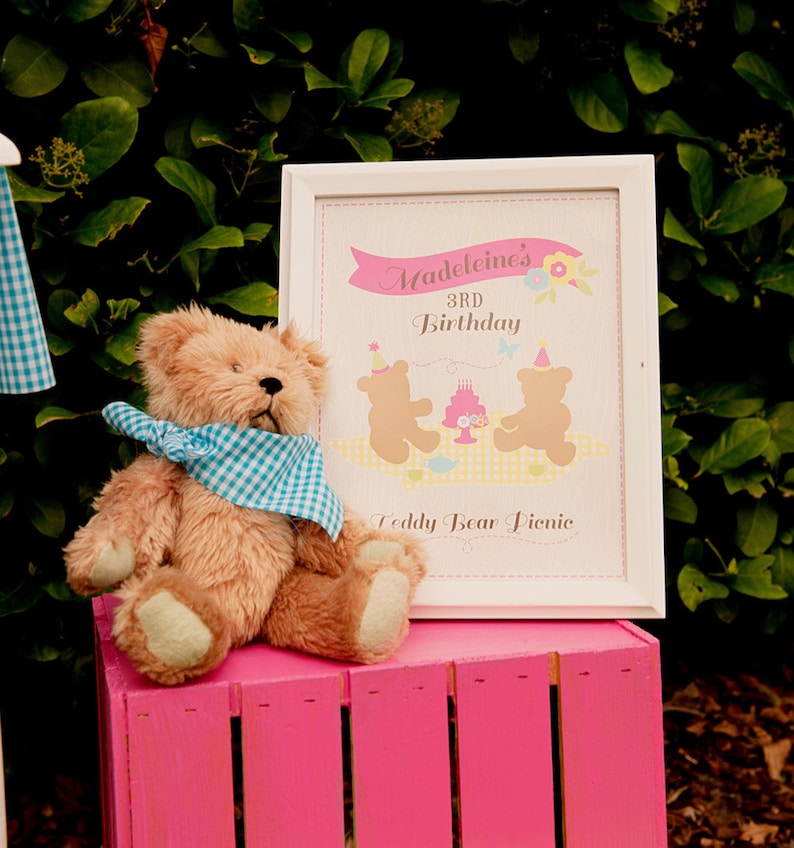 Teddy Bear Picnic Birthday Printable Customized Package image 2