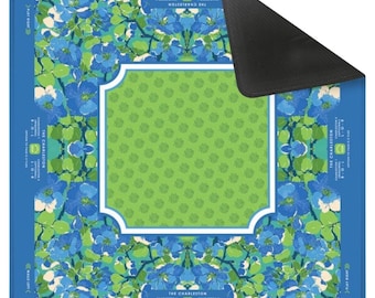 NEOPRENE Palm Beach Collection Mahjong Mat | Ocean Blue Green | Preppy Coastal Decor | Lilly Inspired